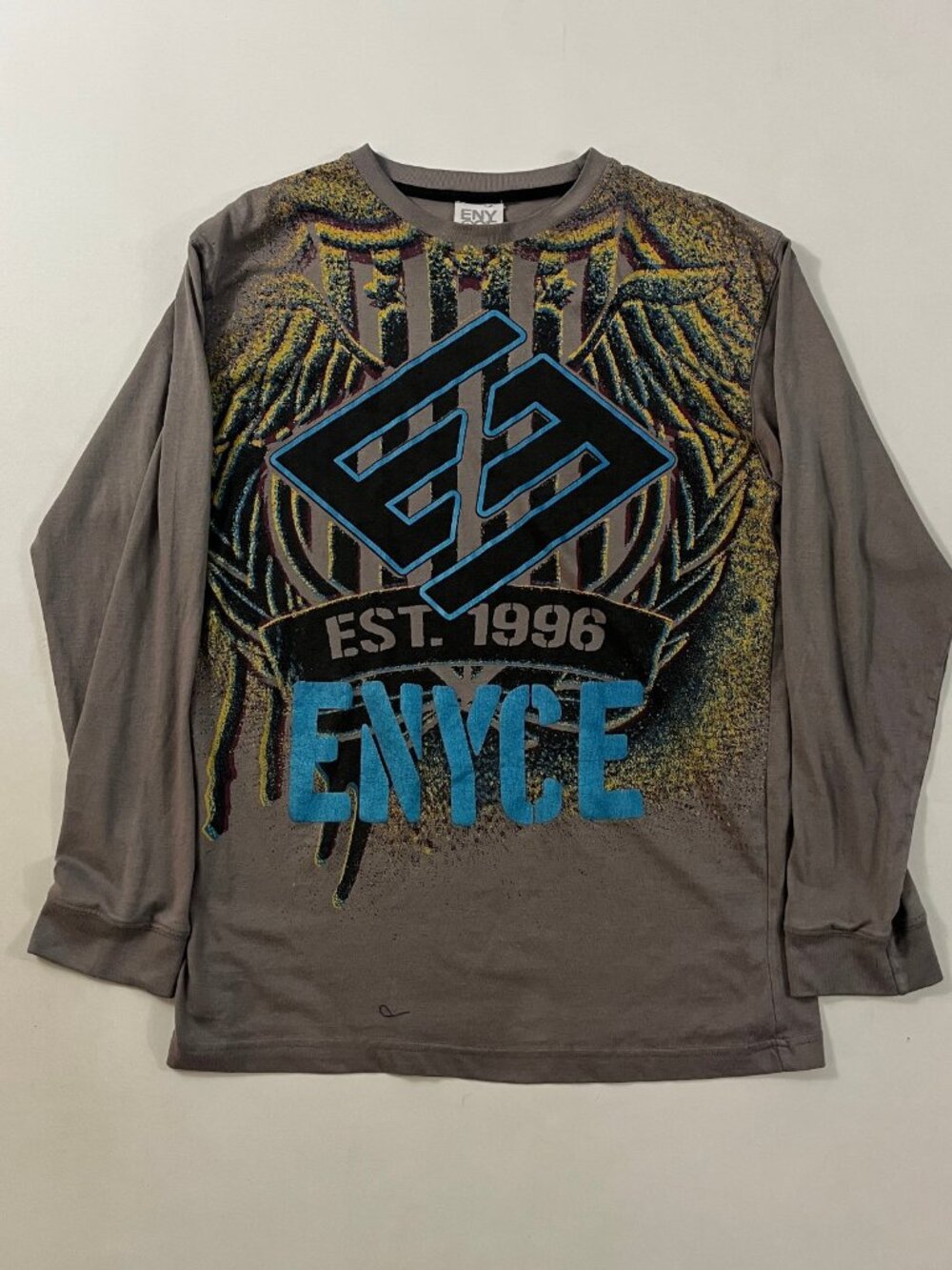 Vintage Y2K Enyce Sean Combs Est. 1996 Graffiti Wings Graphic Long Sleeve Tee